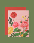 To My Valentine Card - Green Fresh Florals + Plants