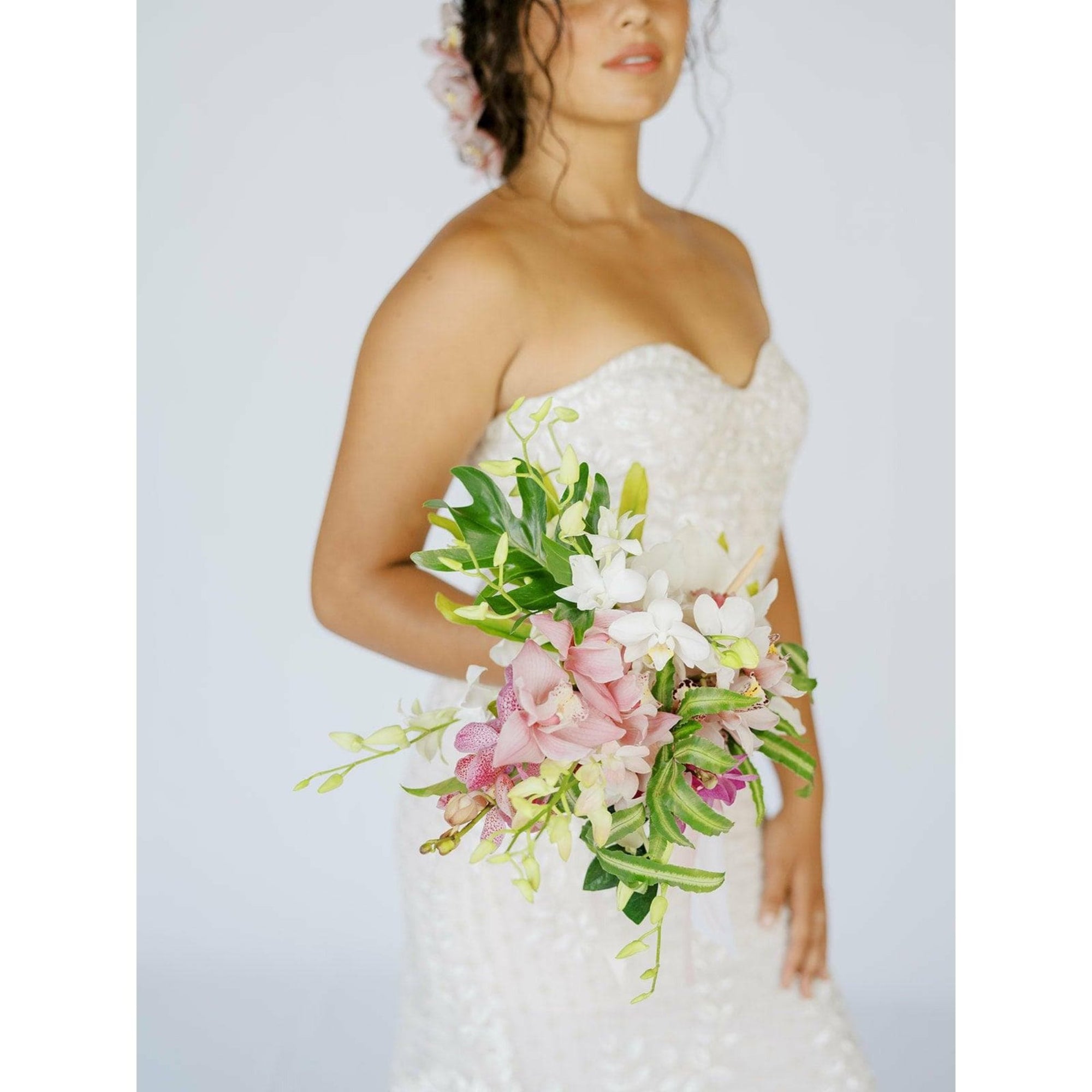 Tropical Orchid A la Carte Bridal Bouquet - Green Fresh Florals + Plants