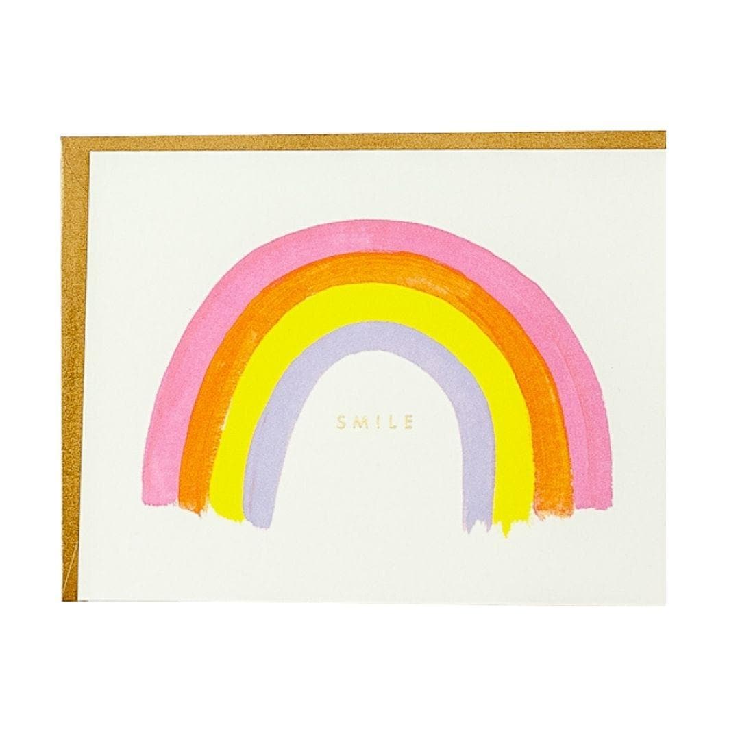 Under the Rainbow Smile Card - Green Fresh Florals + Plants