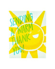 Warm Sunshine Thank you Card - Green Fresh Florals + Plants