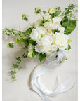 White A la Carte Wedding Bridal Bouquet - Green Fresh Florals + Plants