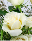 White Long-Stem Roses - Green Fresh Florals + Plants