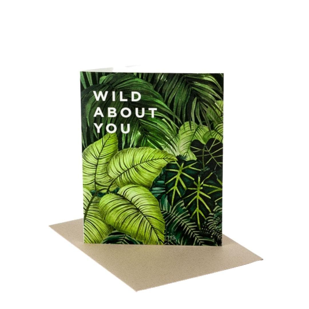Wild About You Card - Green Fresh Florals + Plants
