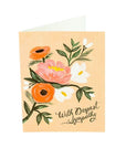 With Deepest Sympathy Card - Green Fresh Florals + Plants