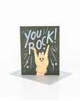 You Rock! Card - Green Fresh Florals + Plants