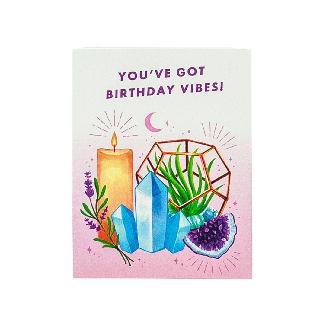 You've Got Birthday Vibes Card - Green Fresh Florals + Plants